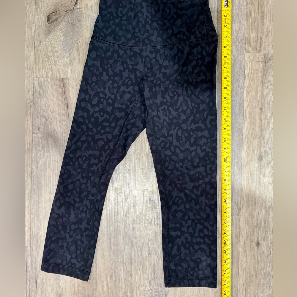 Lululemon Align Black Camo Deep Coal Cheetah Leggings - Picture 3 of 5
